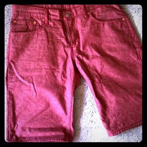 Hard to find Levi Red Denim Shorts